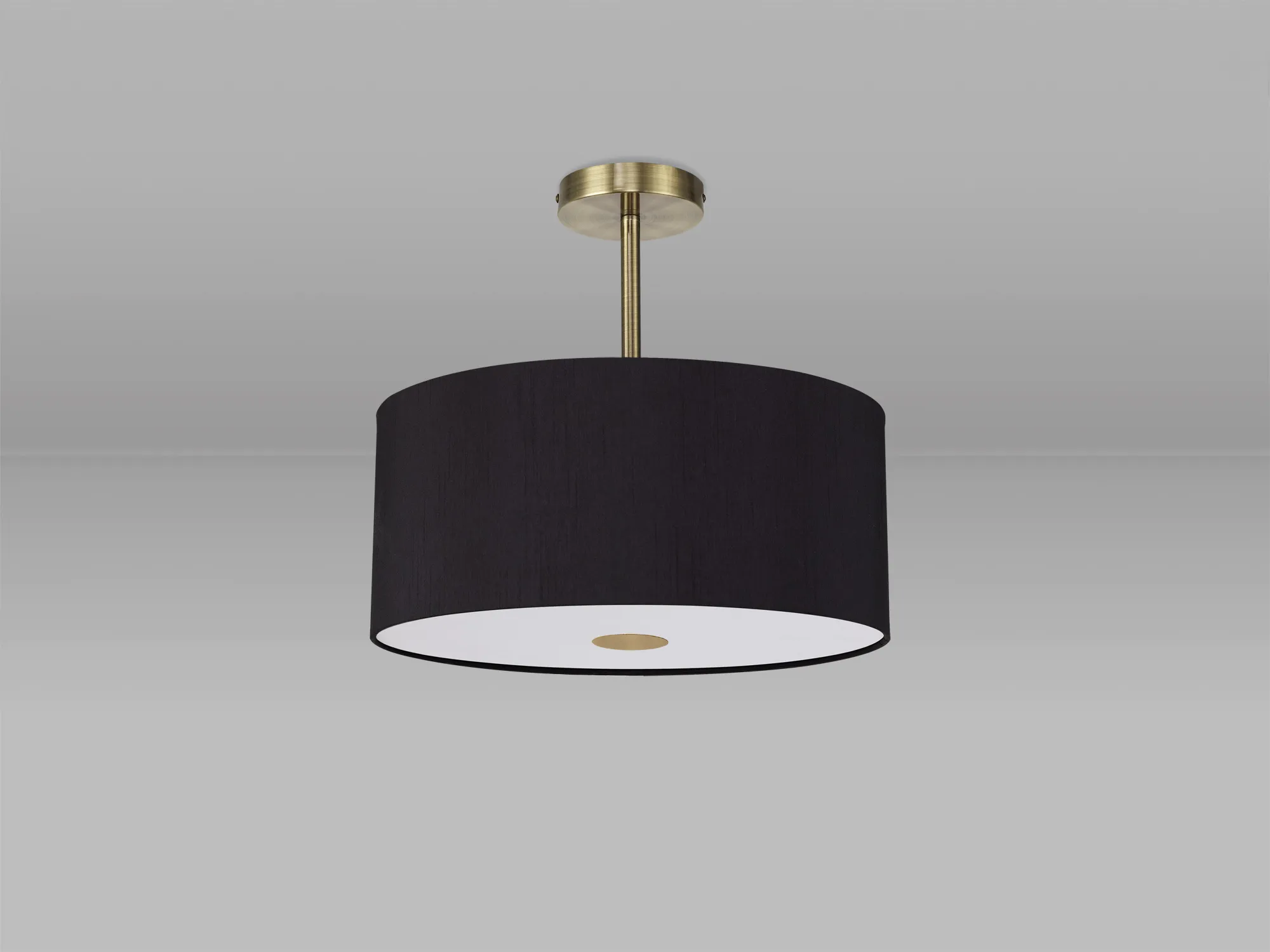 Baymont AB BL/GR Ceiling Lights Deco Semi Flush Fittings